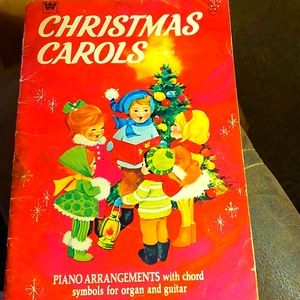 Vintage 1969 Christmas Carols Book Piano Arrangements With Chord Symbols
